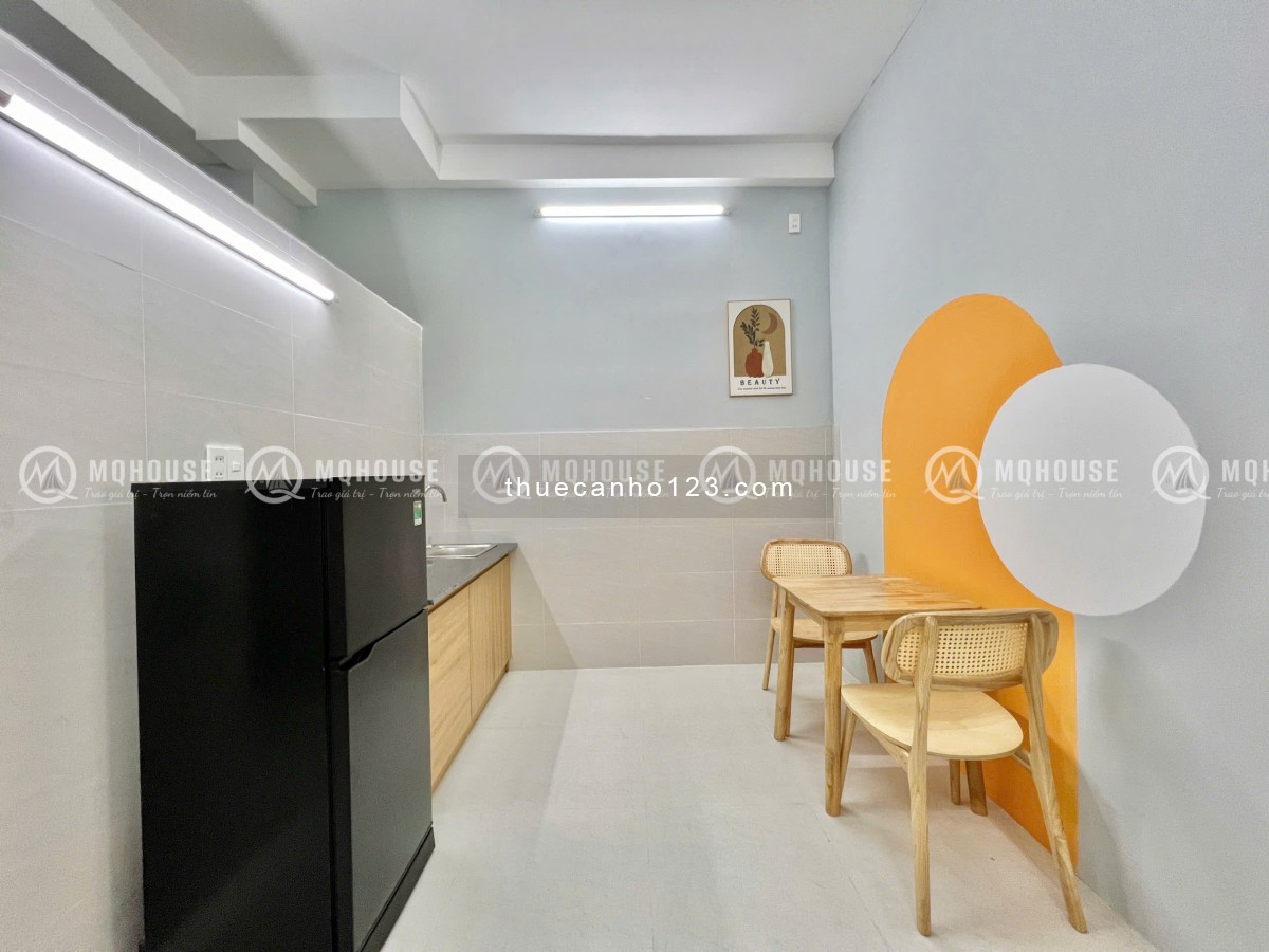 Cho thuê căn hộ studio tách bếp – Thang máy, nhà mới 100%, gần sân bay – CV Gia Định