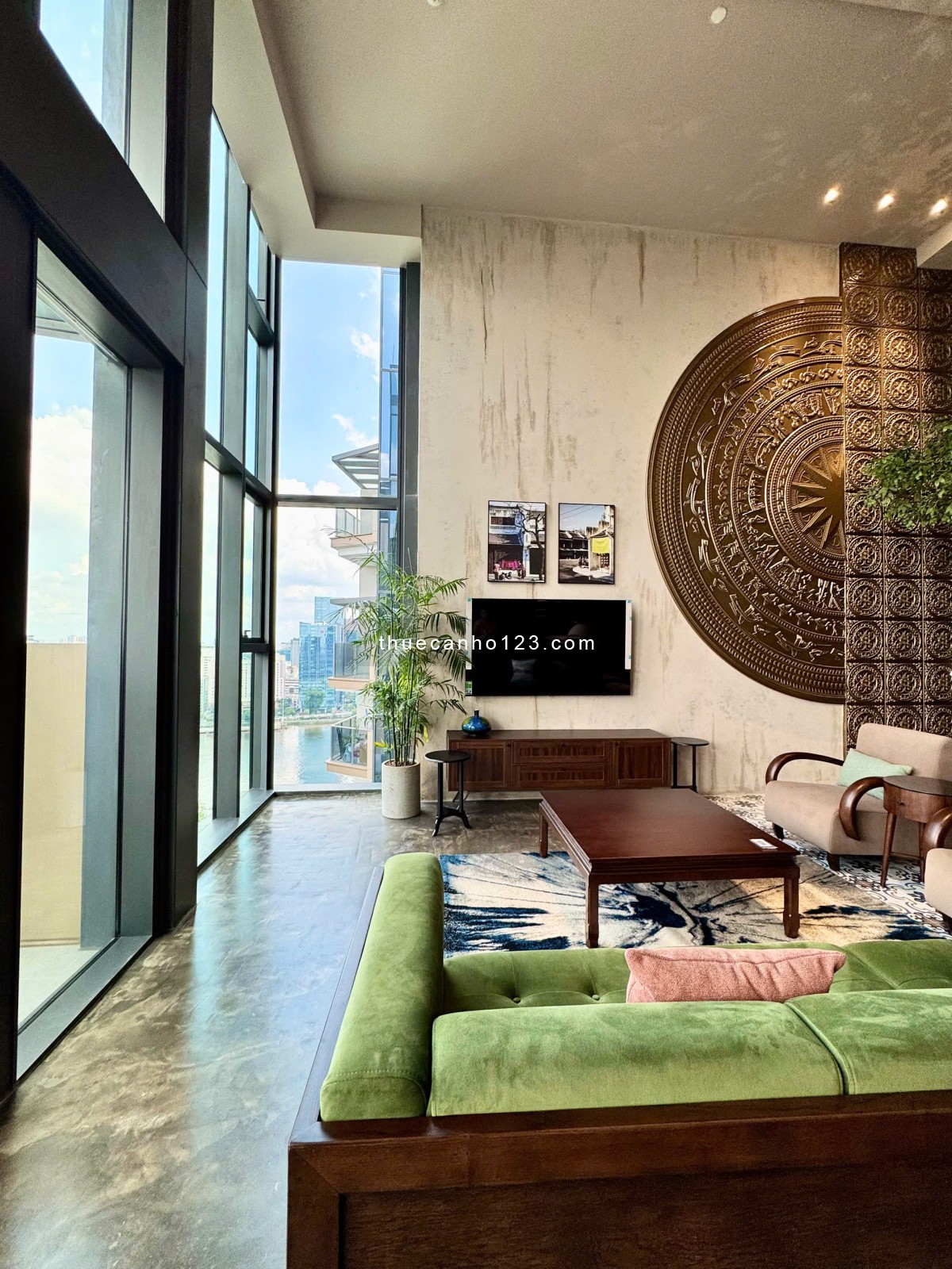 The Opera cho thuê duplex 2 căn thông, tầng cao view trực diện sông, nội thất thiết kế