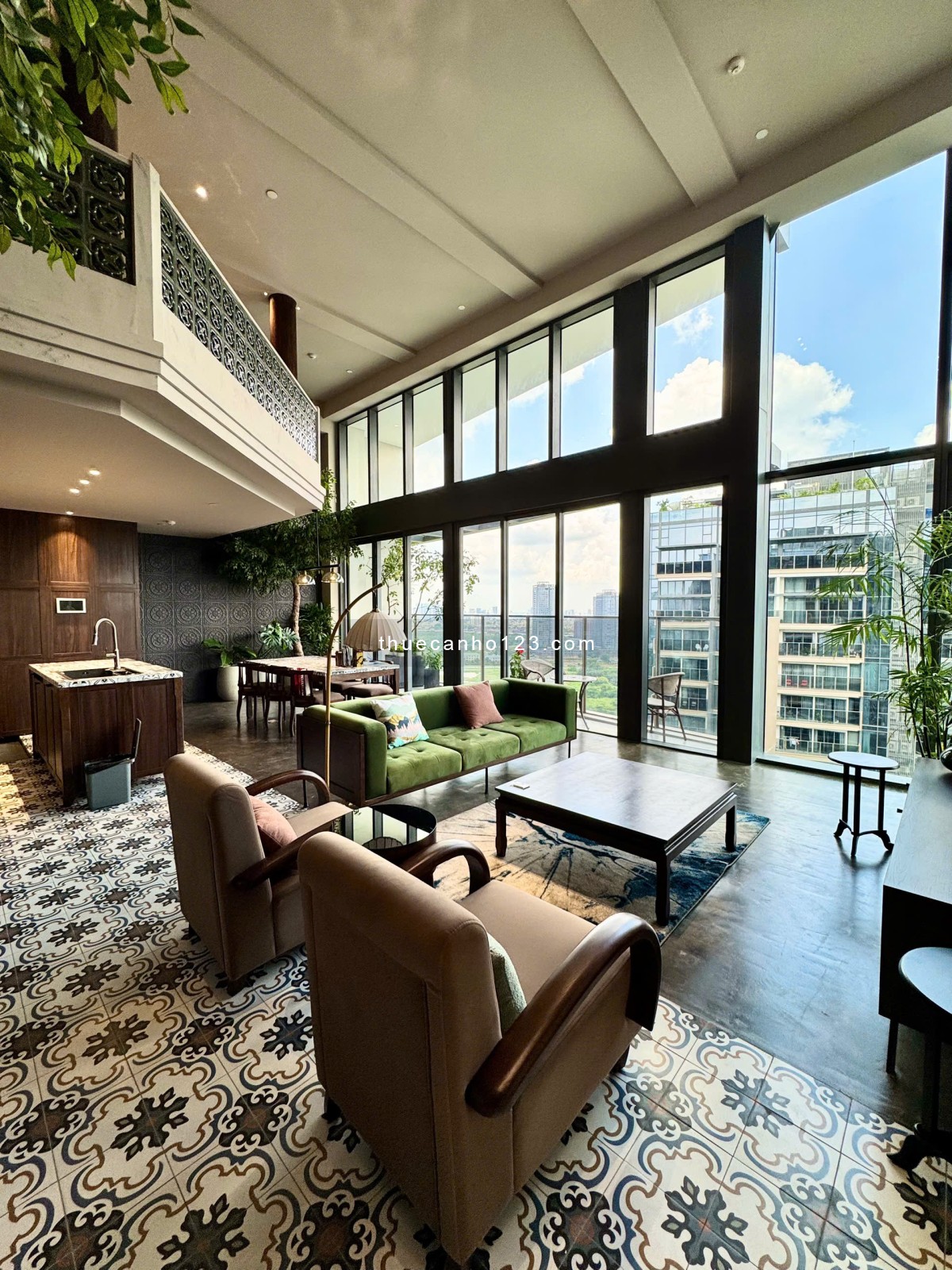 The Opera cho thuê duplex 2 căn thông, tầng cao view trực diện sông, nội thất thiết kế