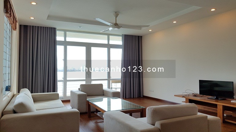 Cho thuê căn hộ dịch vụ tại Yên Hoa, Tây Hồ, 100m2, 2PN, view hồ, ban công, đầy đủ nội thất hiện đại