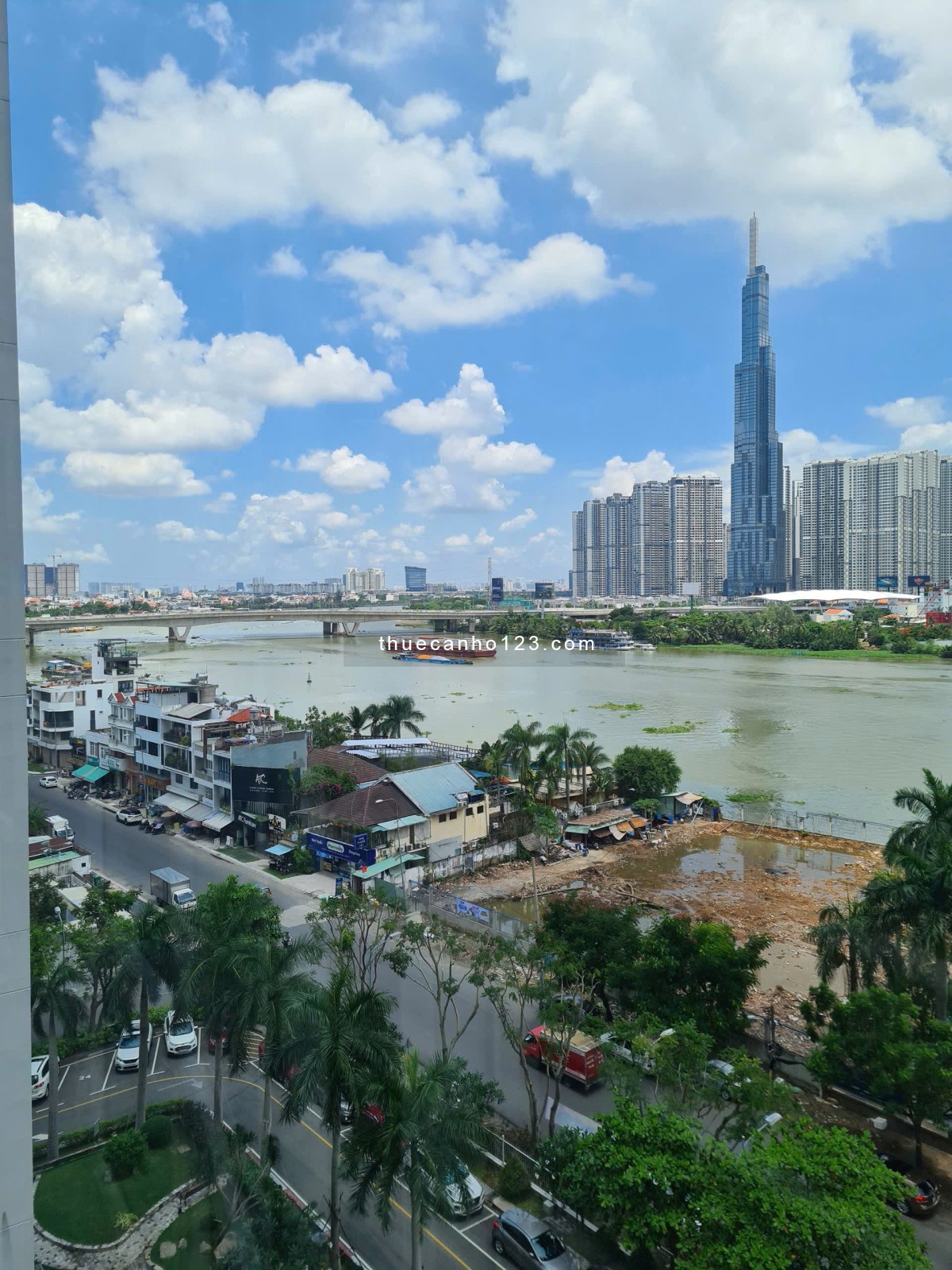 Thuê CH Hoàng Anh River View Q2 (137m, 3pn,giá 19 tr/th ) Lầu cao, View thoáng, ban công lớn đón gió