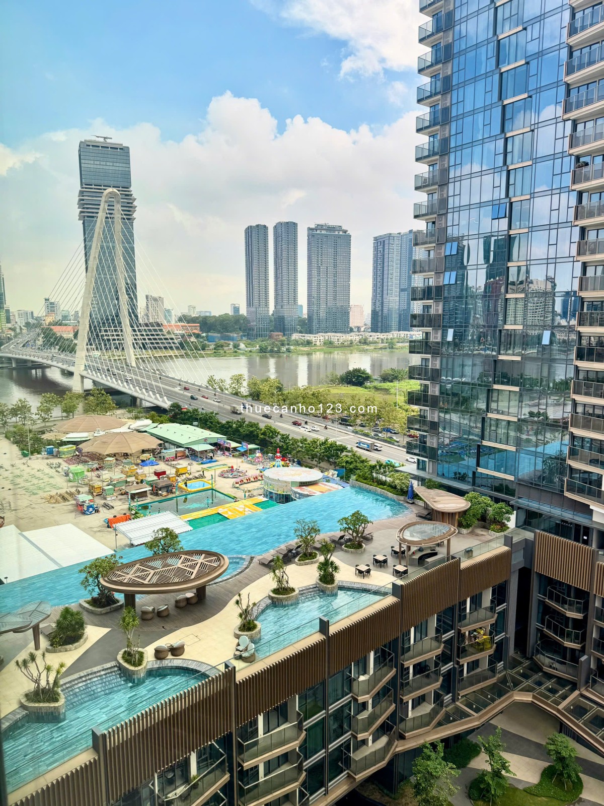 The Opera cho thuê 2PN đầy đủ nội thất - view cực đỉnh hồ bơi - nội khu - cầu Bason - Sông SG