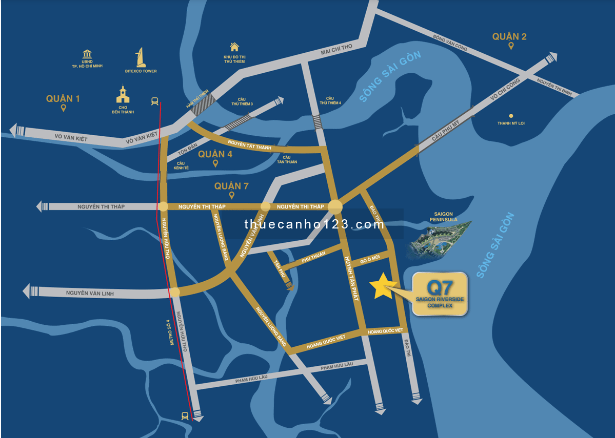 Cho thuê 53m2 - 9 triệu/tháng - Q7 Riverside - Quận 7
