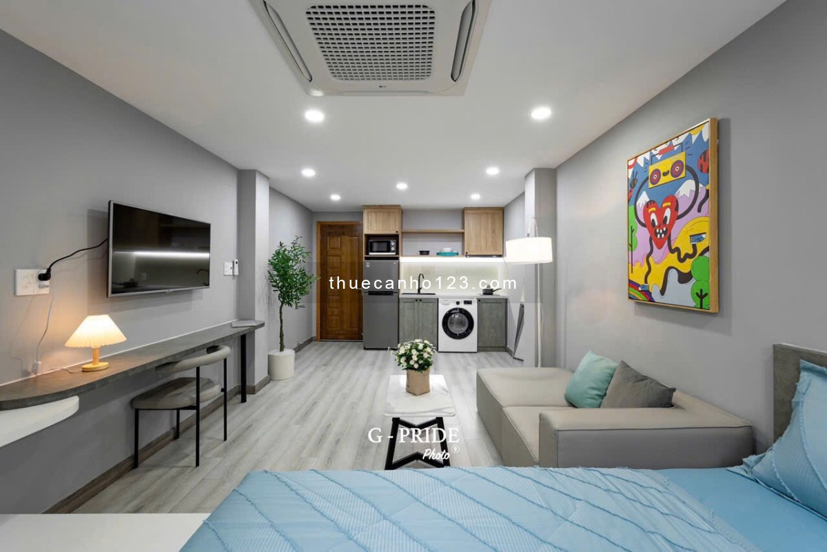 Căn hộ cho thuê tại Trung Tâm Quận 1,3,10 - Đầy đủ nội thất, thang máy, máy giặt riêng