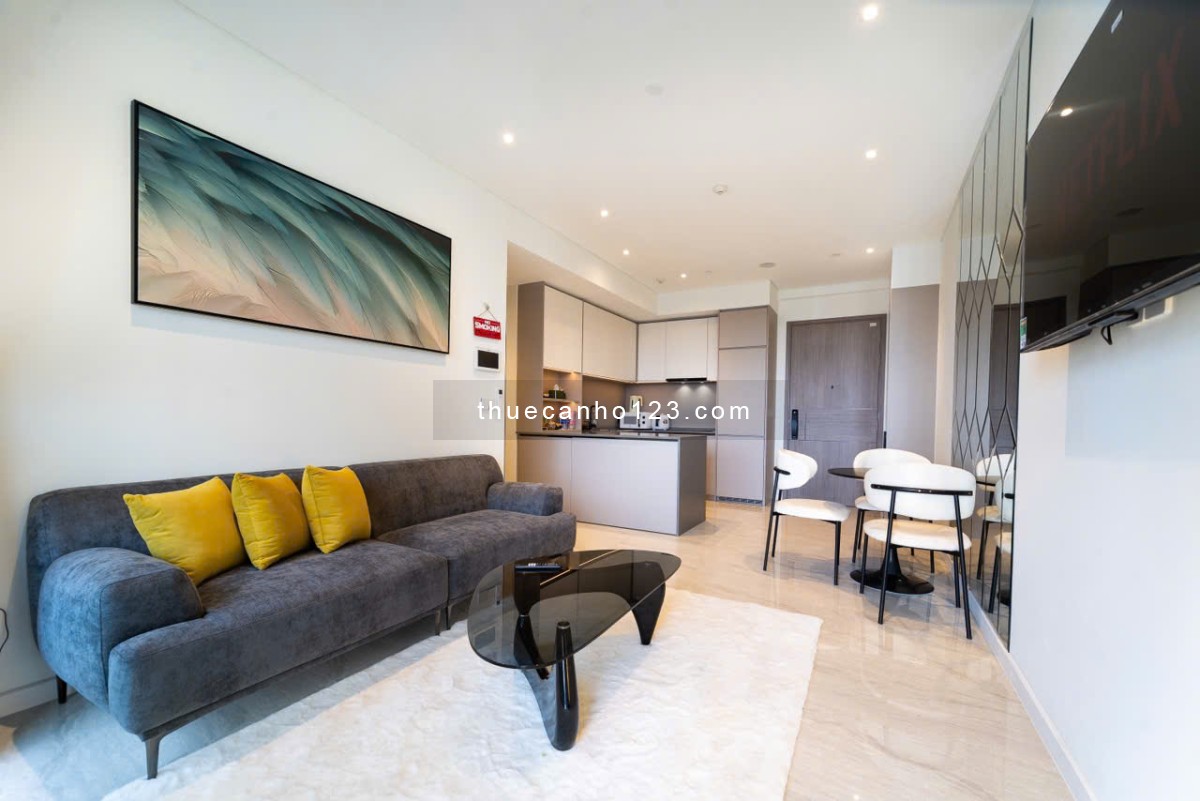 The Opera cho thuê 2PN đầy đủ nội thất - Tầng cao, view sông Sài Gòn và cầu Ba Son siêu đẹp