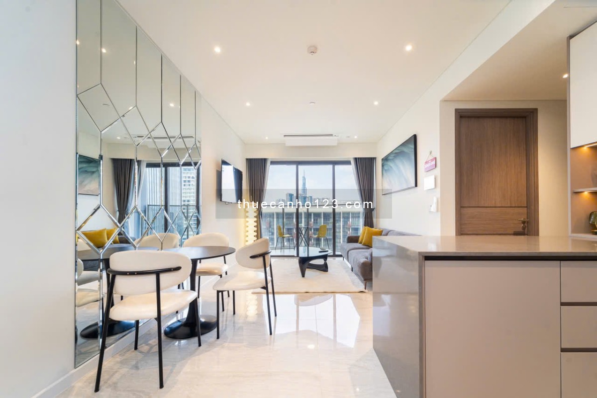 The Opera cho thuê 2PN đầy đủ nội thất - Tầng cao, view sông Sài Gòn và cầu Ba Son siêu đẹp