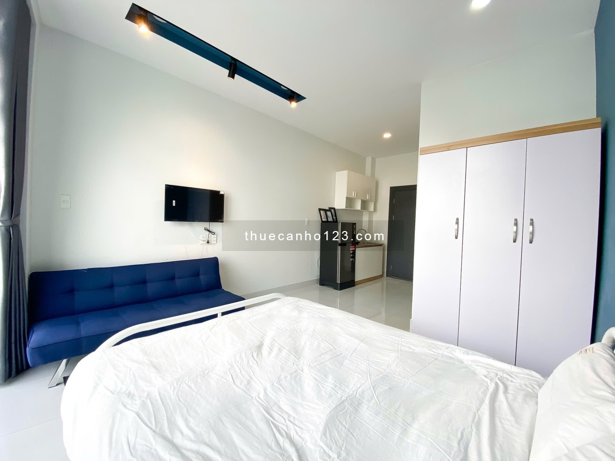 Cho thuê Căn hộ studio ban công rộng – full nội thất – gần trung tâm Quận 1, 3, 10