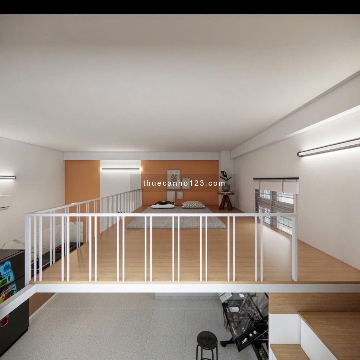 Khai trương căn hộ Duplex, Mới 100%, Ban công, cửa sổ. Gần ngã tư Hàng Xanh
