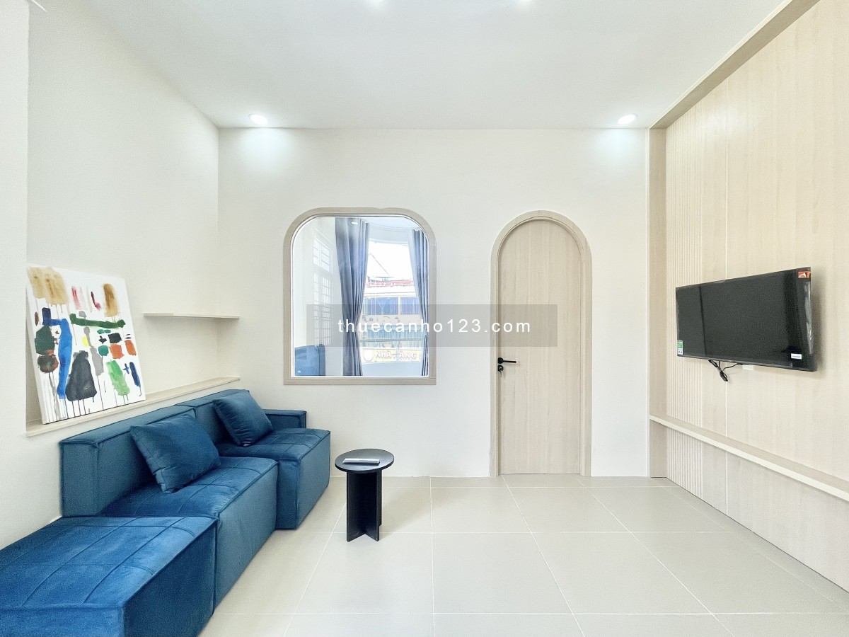 Cho Thuê Căn Hộ Mới 100% - 1 Phòng Ngủ - 1 phòng Khách - Tách Bếp - Ban Công - Toà Nhà Mới Nhất