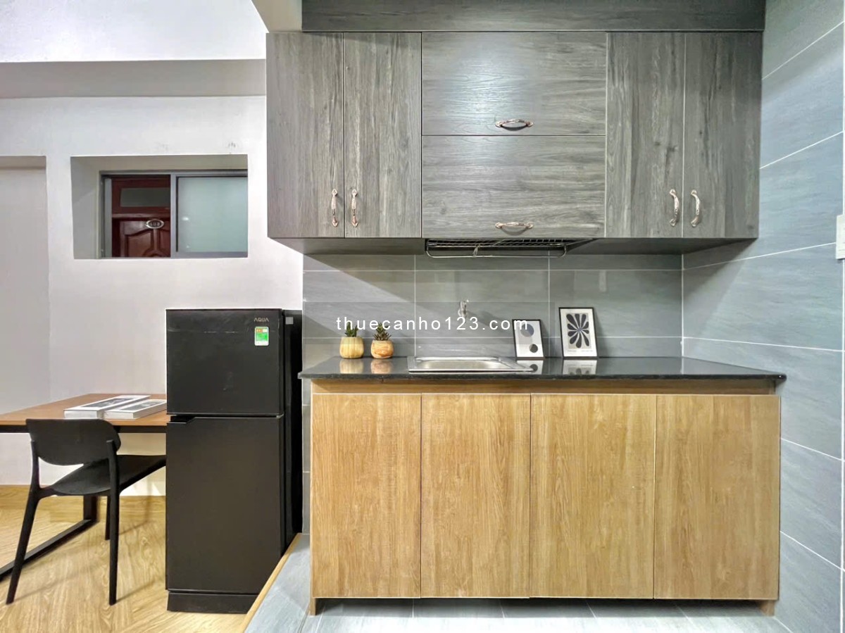 Căn hộ có gác, full nội thất – Mới tinh – Gần khu sân bay