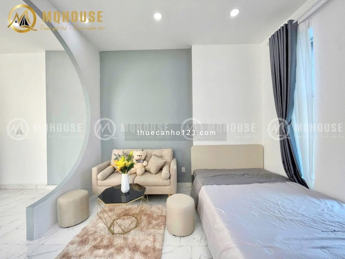 Studio thoáng mát, mới 100%, máy giặt riêng, full nội thất
