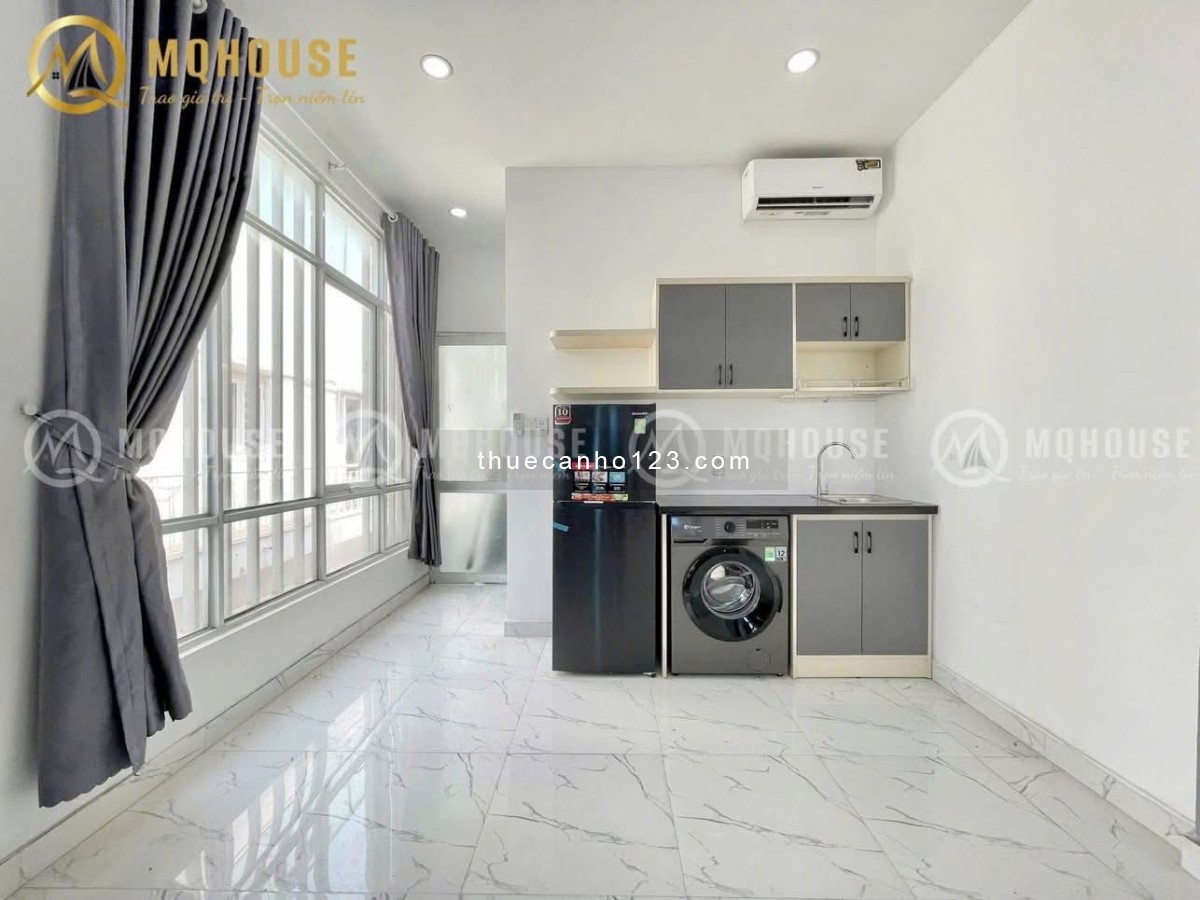Studio thoáng mát, mới 100%, máy giặt riêng, full nội thất