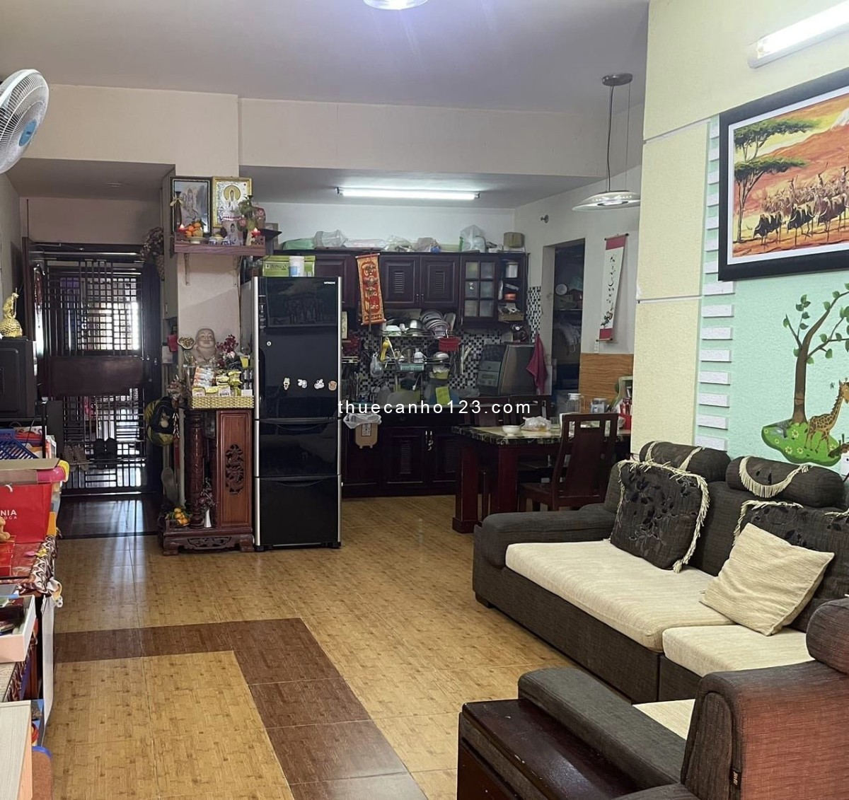 Cho thuê căn hộ Khang Phú 74m2, 2 phòng ngủ, giá thuê 7tr5/tháng