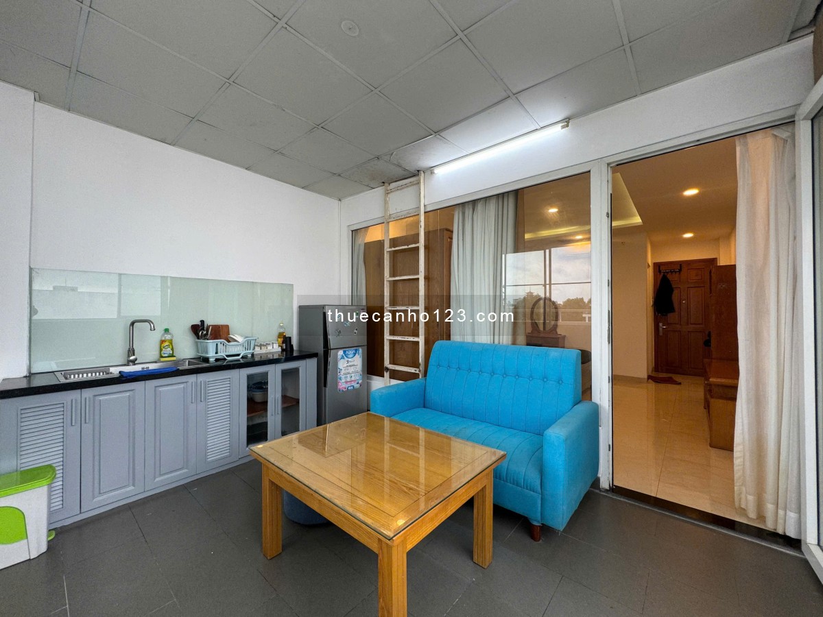 Căn hộ Quận 10 dạng 1PN, 1 phòng khách, full NT 5p đến vòng xoay Dân Chủ