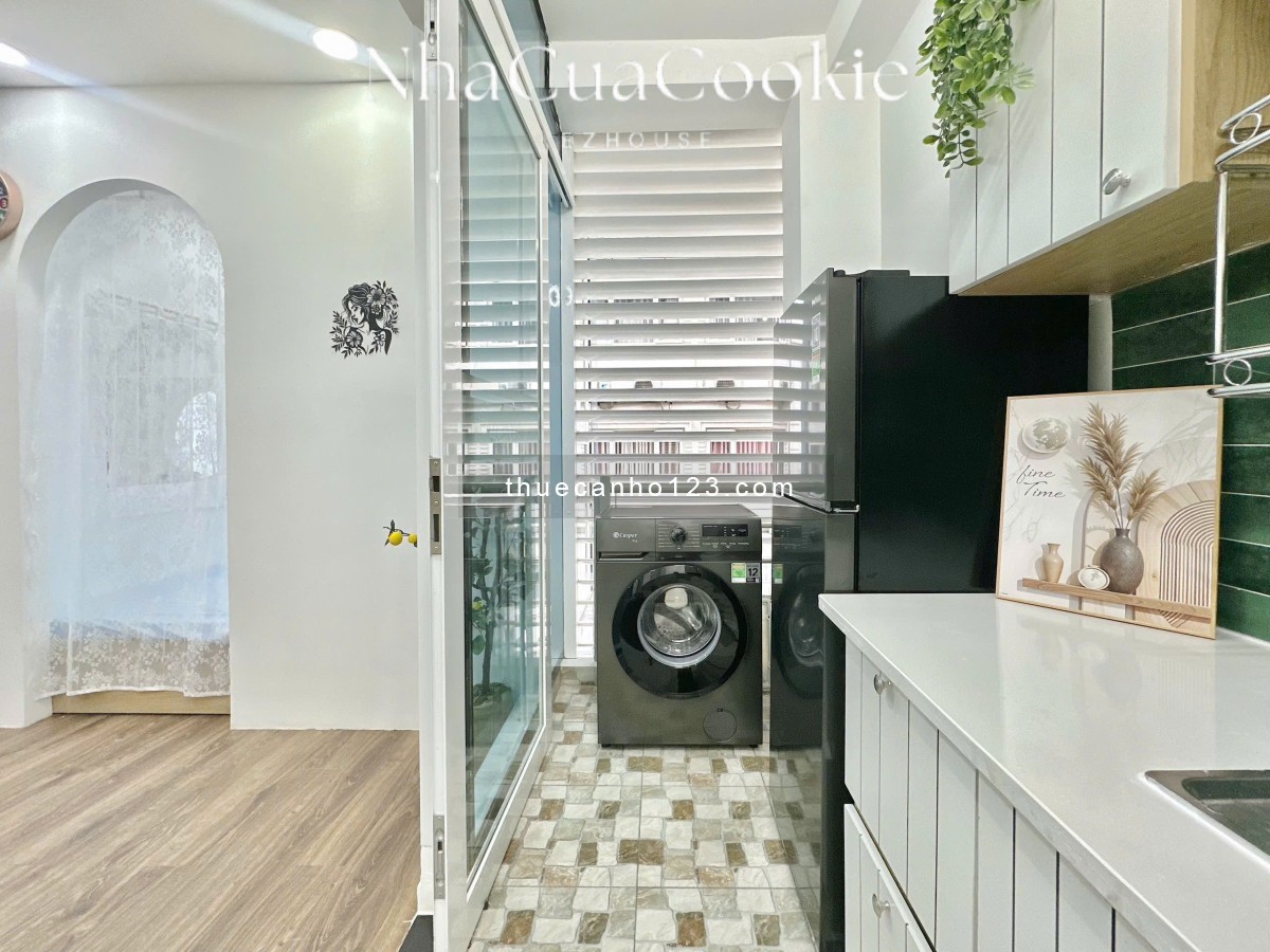 Căn hộ 1 phòng ngủ – Full nội thất mới – Cửa sổ thoáng góc – Dọn vào ở ngay