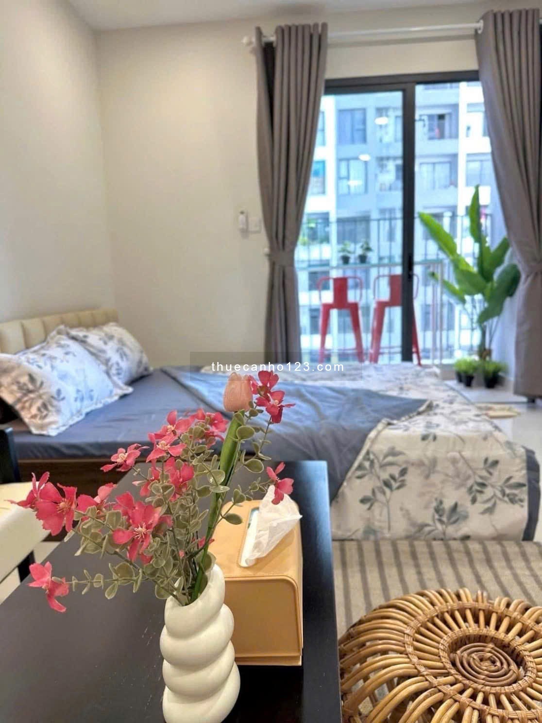 Chung cư Sky Center, Officetel, 45m2, 1PN, Nội thất, Phổ Quang, TB, 11tr/tháng.