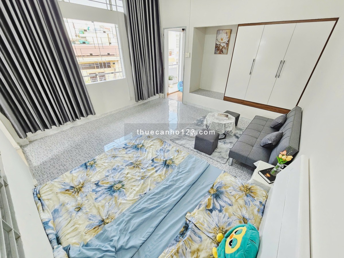 Căn Hộ 1PN riêng Full Nội Thất, Ban công, Máy giặt riêng, Gần chợ Bà Chiểu, Bình Thạnh, Mới 100%