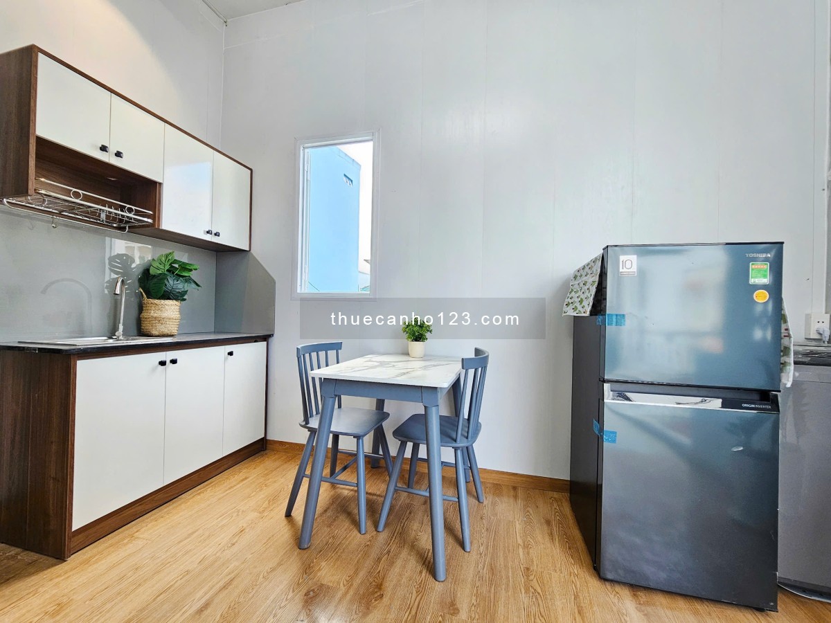 Căn Hộ 1PN riêng Full Nội Thất, Ban công, Máy giặt riêng, Gần chợ Bà Chiểu, Bình Thạnh, Mới 100%