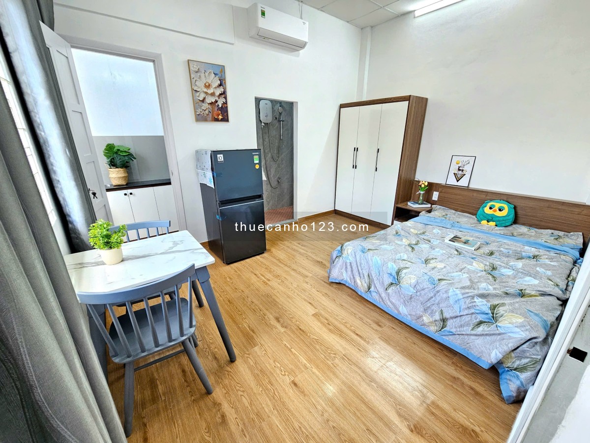 Căn Hộ 1PN riêng Full Nội Thất, Ban công, Máy giặt riêng, Gần chợ Bà Chiểu, Bình Thạnh, Mới 100%