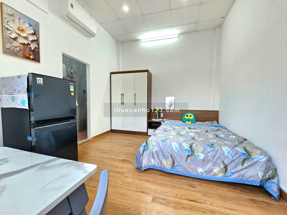 Căn Hộ 1PN riêng Full Nội Thất, Ban công, Máy giặt riêng, Gần chợ Bà Chiểu, Bình Thạnh, Mới 100%