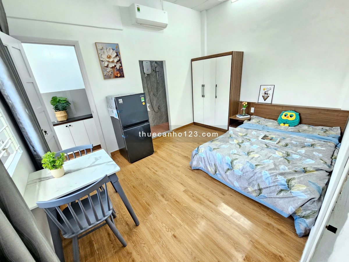 Căn Hộ 1PN riêng Full Nội Thất, Ban công, Máy giặt riêng, Gần chợ Bà Chiểu, Bình Thạnh, Mới 100%