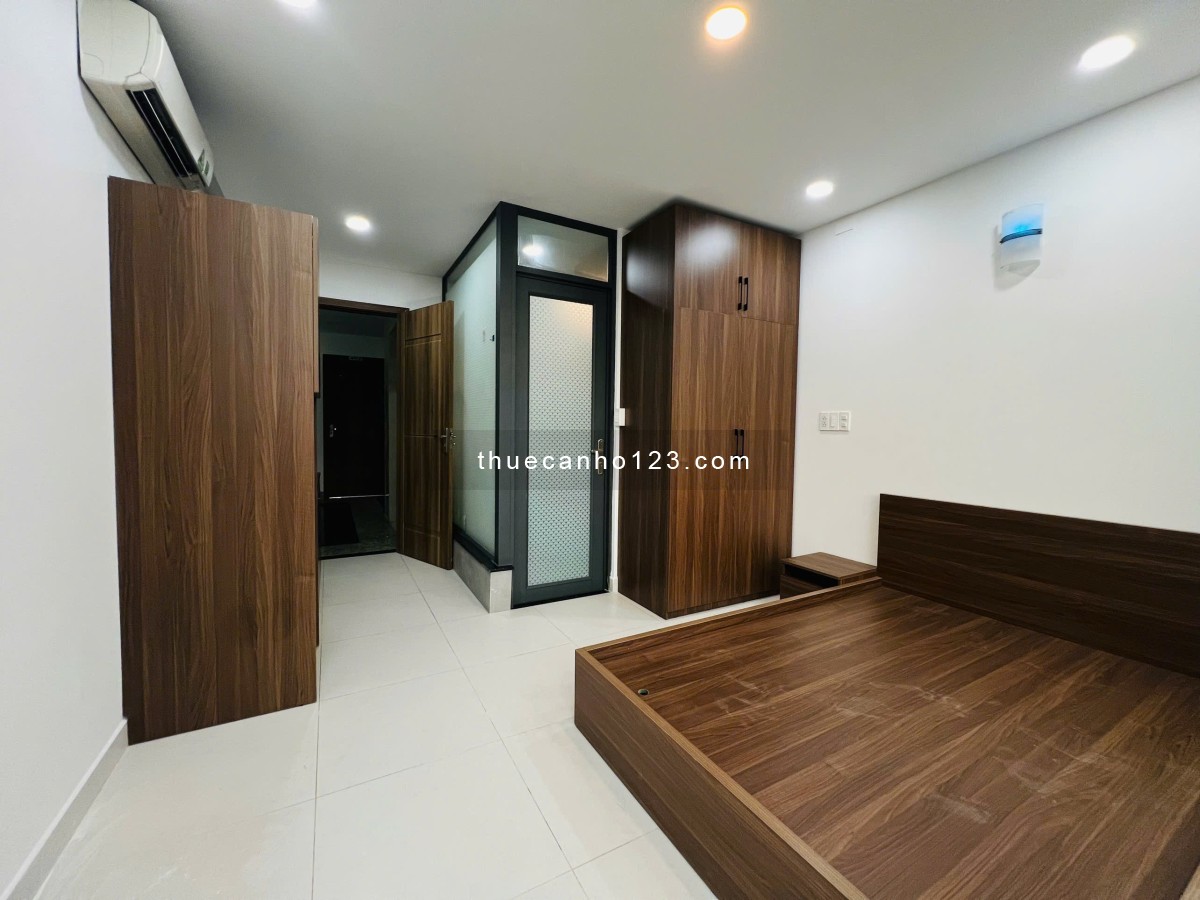 Căn hộ tại trung tâm quận 1 đường Trần Hưng Đạo ngay cầu Nguyễn Văn Cừ nội thất mới - ban công full