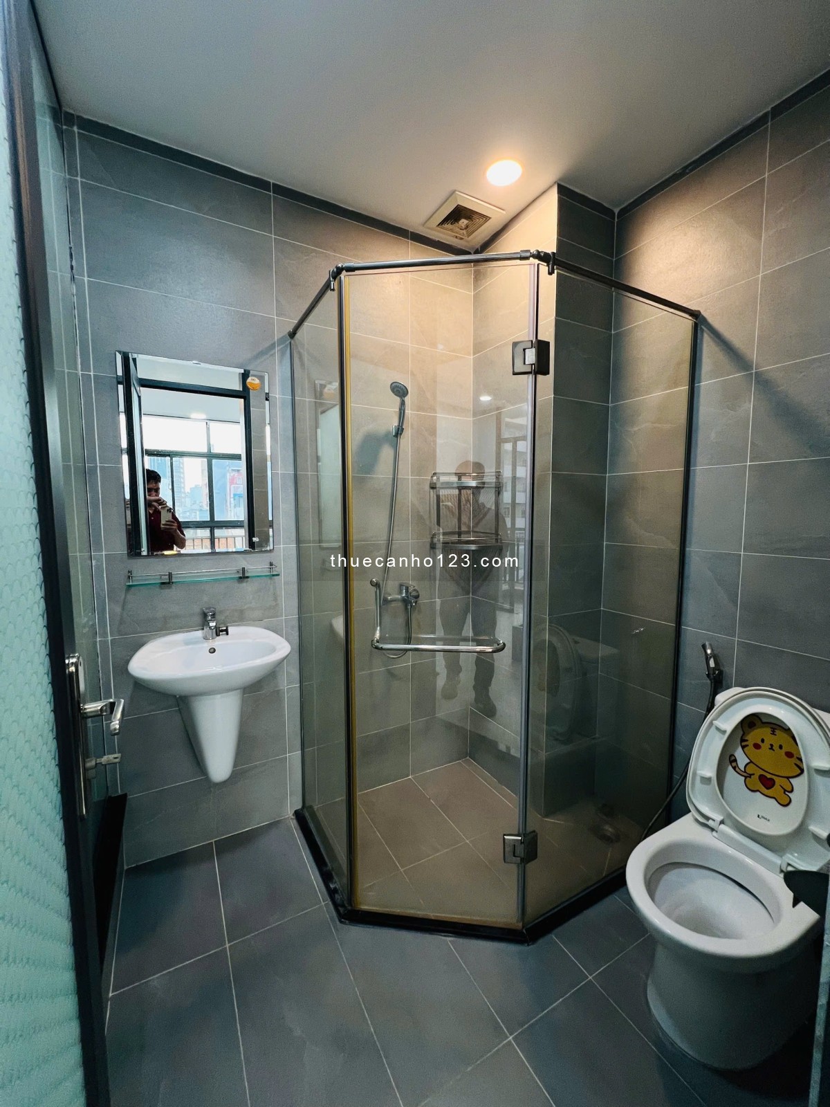 Căn hộ tại trung tâm quận 1 đường Trần Hưng Đạo ngay cầu Nguyễn Văn Cừ nội thất mới - ban công full