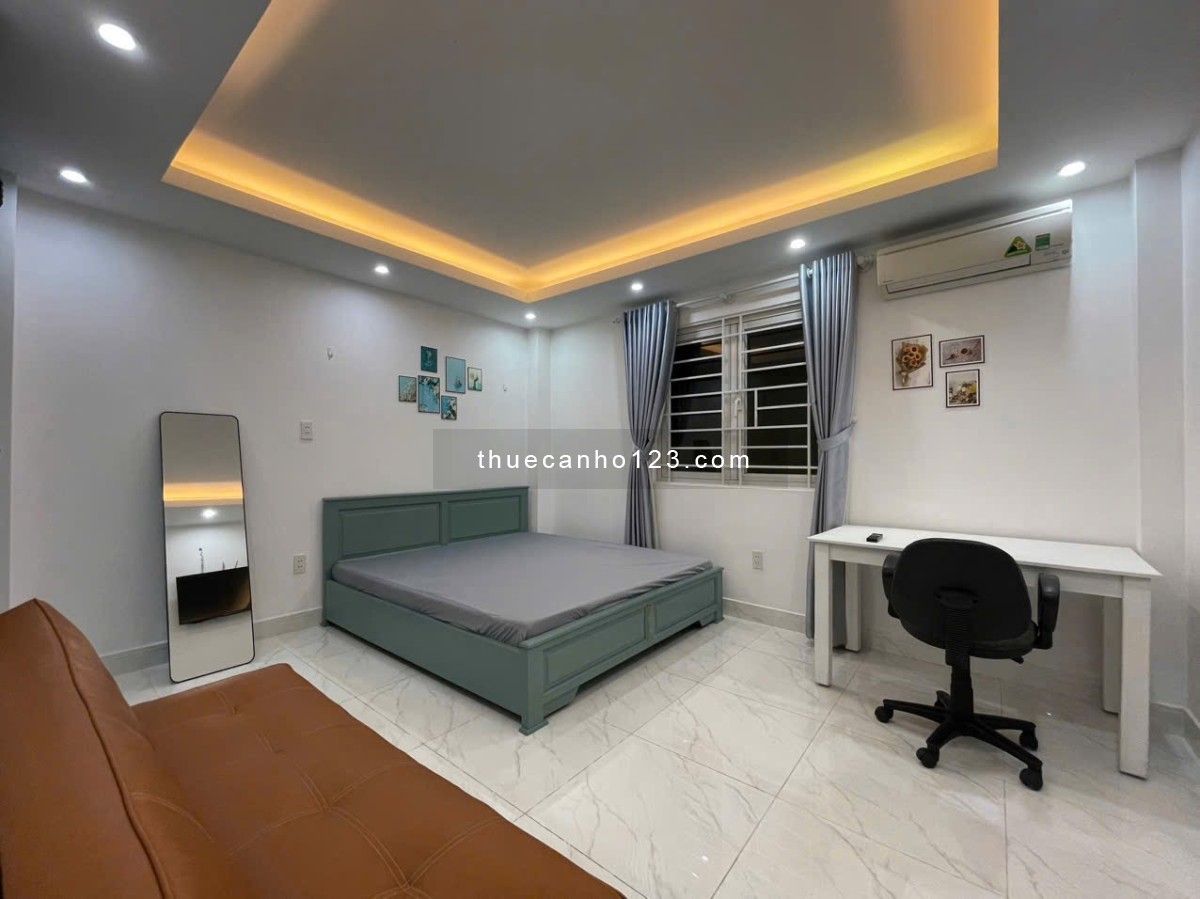 Cho thuê căn hộ 1PN ngay Trung tâm Quận 3, Hồ Con Rùa Full Nội thất có thang máy, máy giặt riêng