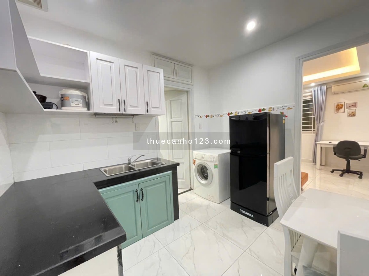 Cho thuê căn hộ 1PN ngay Trung tâm Quận 3, Hồ Con Rùa Full Nội thất có thang máy, máy giặt riêng