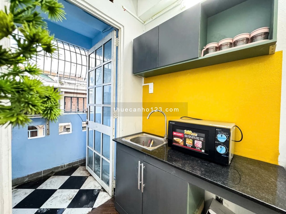 Khai trương studio 2PN ban công siêu to, mới ngay Etown- Cộng Hoà giá chỉ 7.500.000