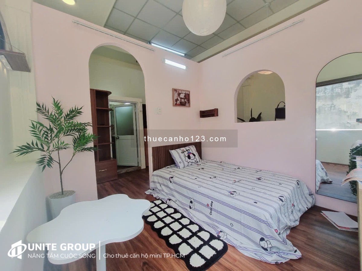 Khai trương căn hộ 1PN ban công full nội thất decor siêu xinh gần sân bay Tân Sơn Nhất quận Tân Bình