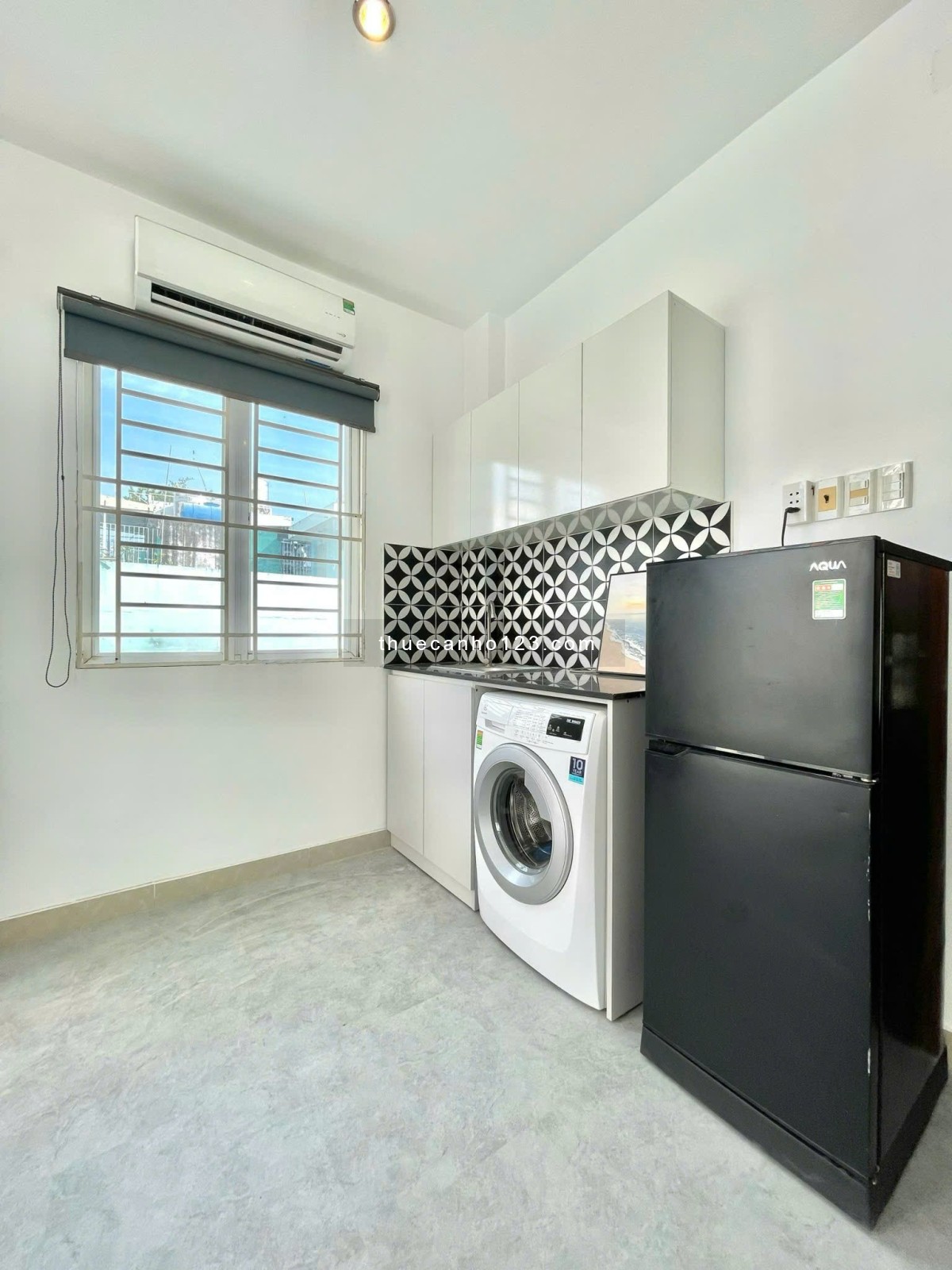 Balcony Bùi Hữu Nghĩa FullNT - máy giặt riêng gần chợ Bà Chiểu - ngã tư Hàng Xanh sát bên Quận 1