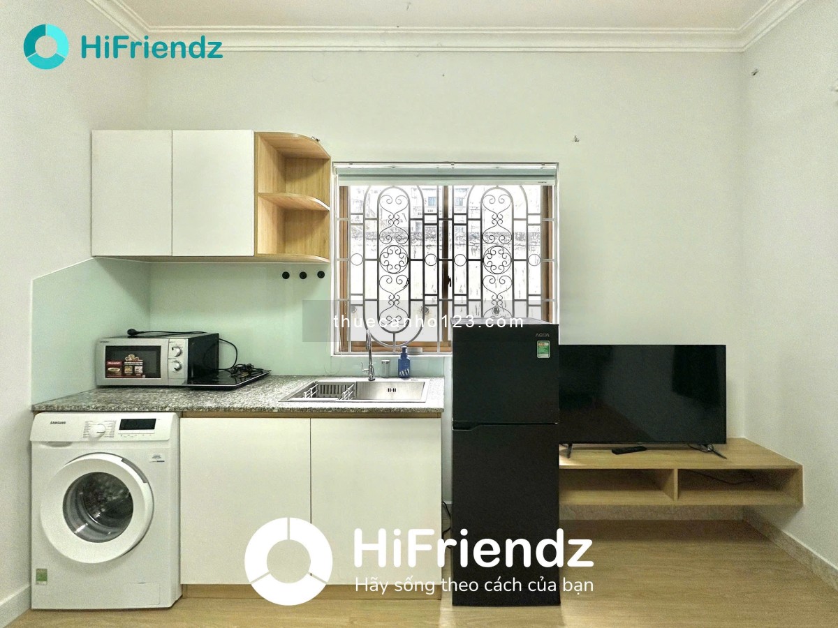 Cho thuê căn hộ 1PN riêng, tách bếp – Có máy giặt, thang máy – Ngay sân bay, đường Trường Sơn