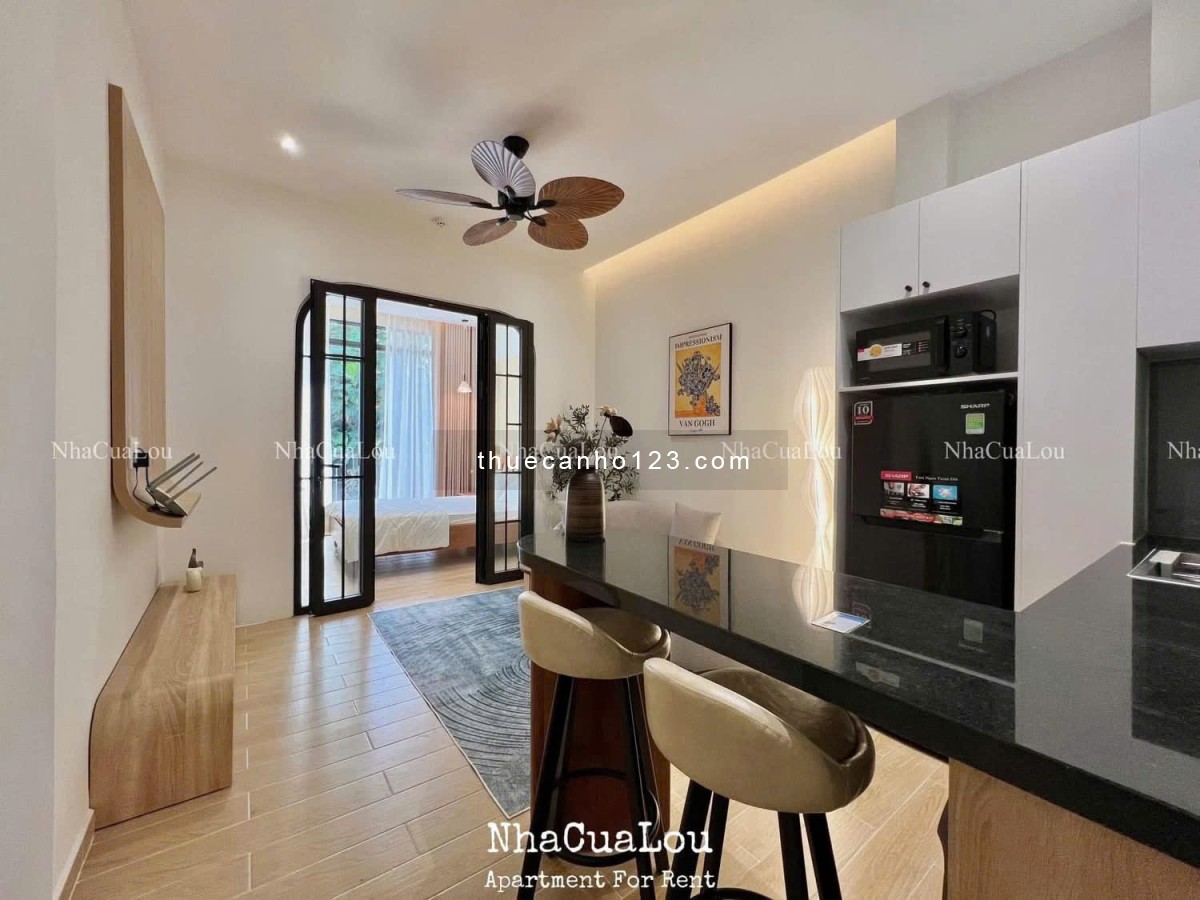 Cho thuê căn 1PN studio có ban công – Full nội thất cao cấp – Gần sân bay Tân Sơn Nhất, cv Gia Định