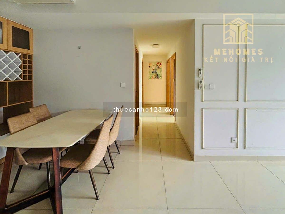 Cho thuê 3pn full nội thất đẹp, tầng cao view nội khu