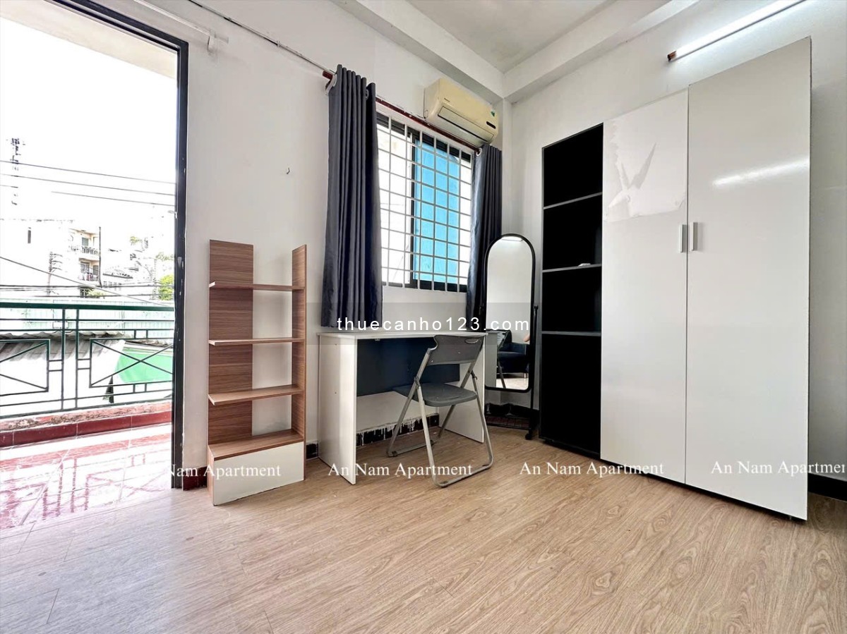 Căn Hộ 1PN 40m2 Máy Giặt Riêng - Ban Công Lớn Đầy Đủ Tiện Nghi Ngay Phan Văn Trị Gần Chợ Bà Chiểu