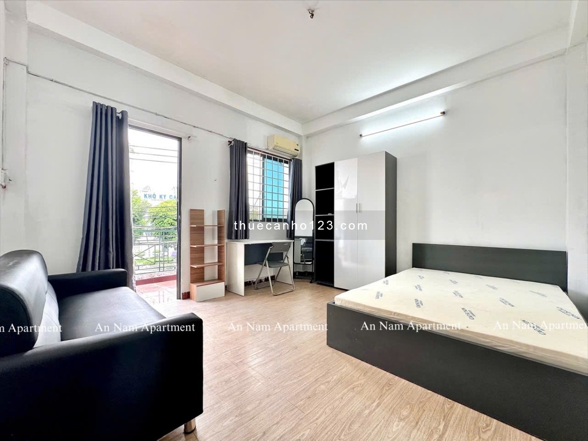 Căn Hộ 1PN 40m2 Máy Giặt Riêng - Ban Công Lớn Đầy Đủ Tiện Nghi Ngay Phan Văn Trị Gần Chợ Bà Chiểu