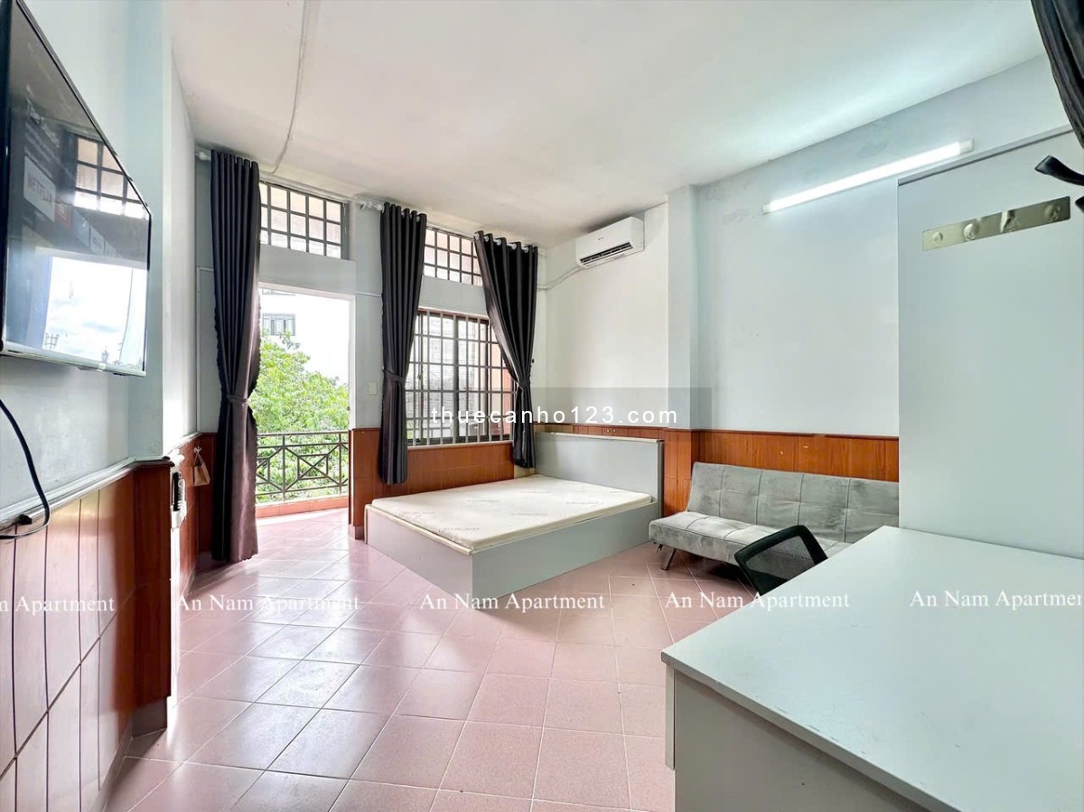 Căn Hộ 1PN 45m2 Ban Công Siêu Thoáng Máy Giặt Riêng Full Nội Thất Ngay Phan Văn Trị Gần Chợ Bà Chiểu
