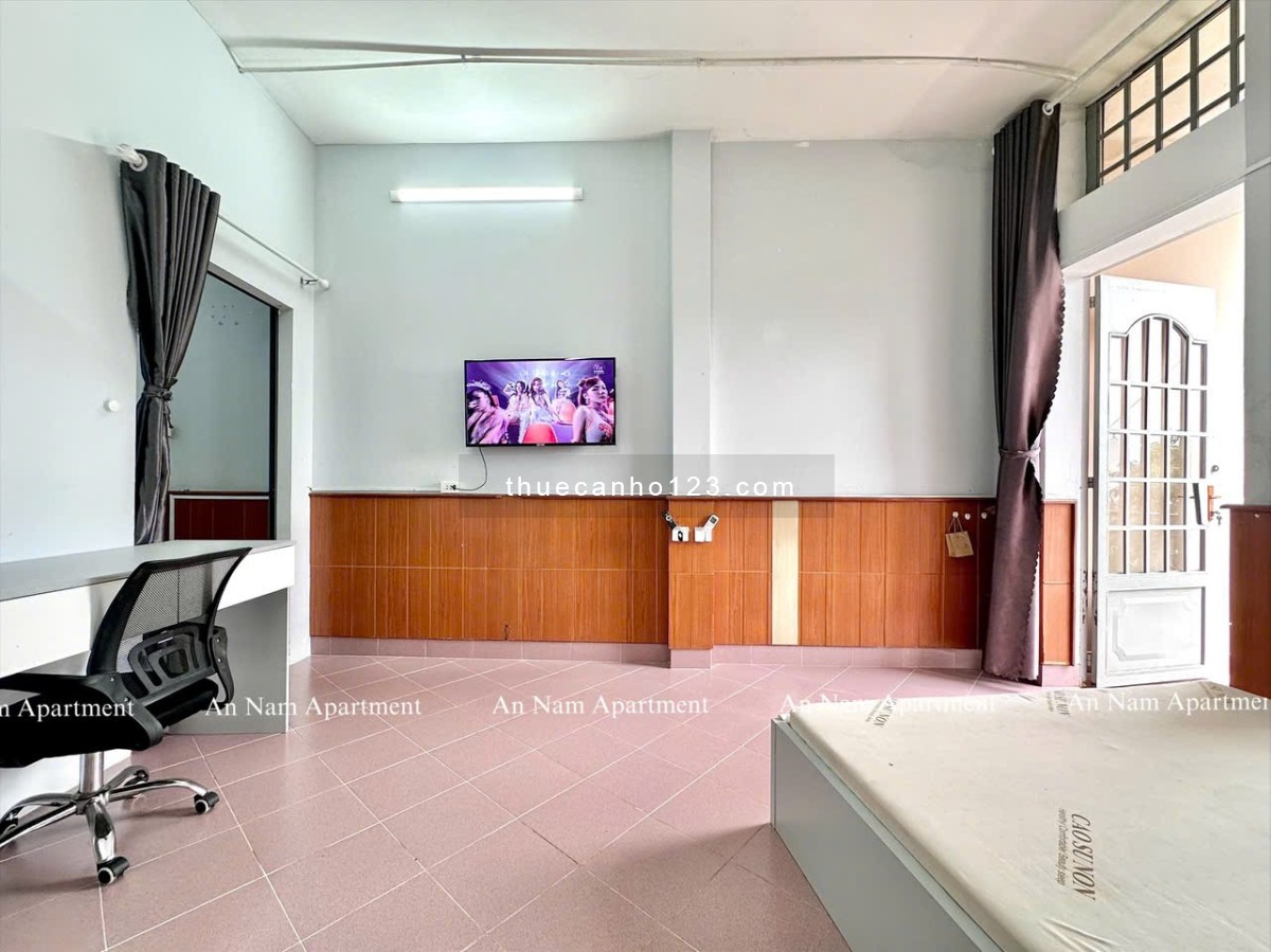 Căn Hộ 1PN 45m2 Ban Công Siêu Thoáng Máy Giặt Riêng Full Nội Thất Ngay Phan Văn Trị Gần Chợ Bà Chiểu