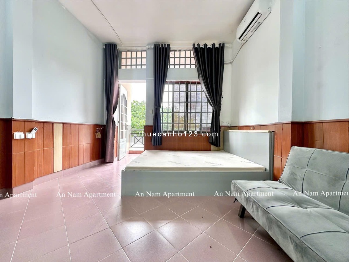Căn Hộ 1PN 45m2 Ban Công Siêu Thoáng Máy Giặt Riêng Full Nội Thất Ngay Phan Văn Trị Gần Chợ Bà Chiểu