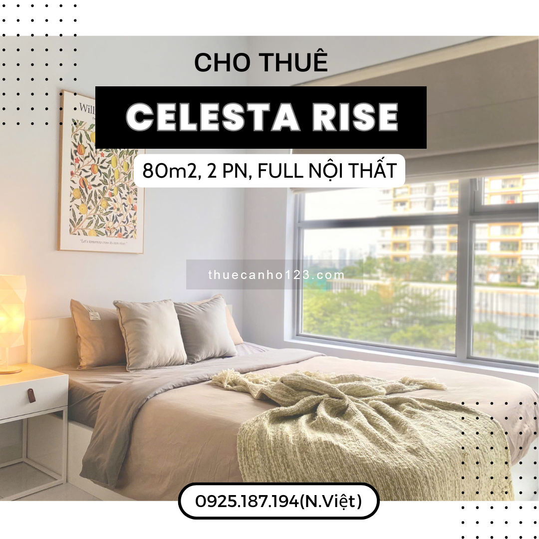 Cho Thuê Căn Hộ Celesta Rise - 80m², 2PN, Full Nội Thất Chỉ 16tr/Tháng