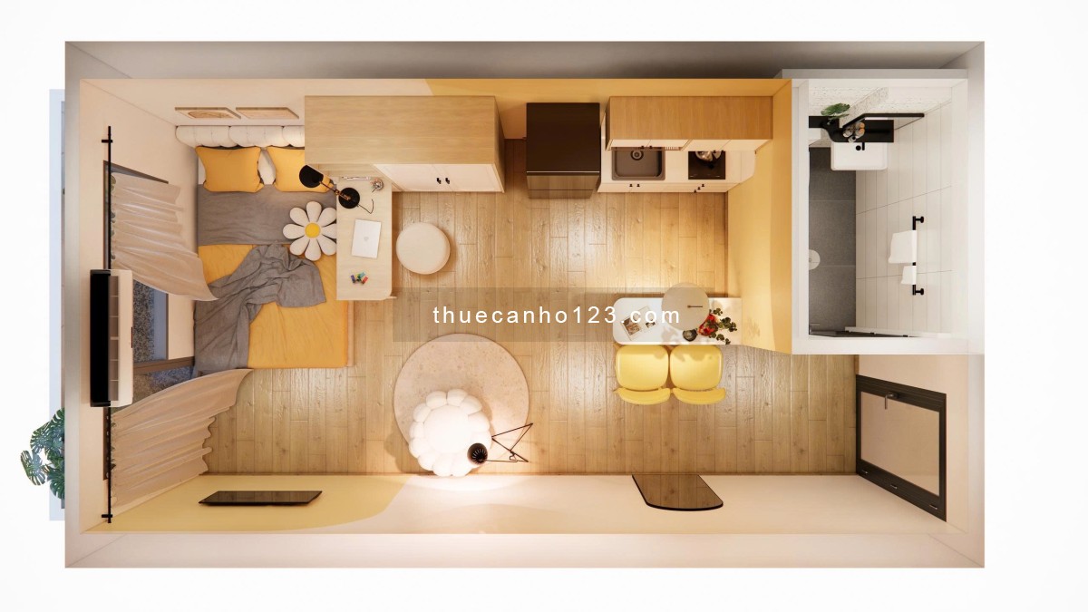 Cho thuê căn hộ mới 100% full nội thất mới Tân Bình - 0909186134