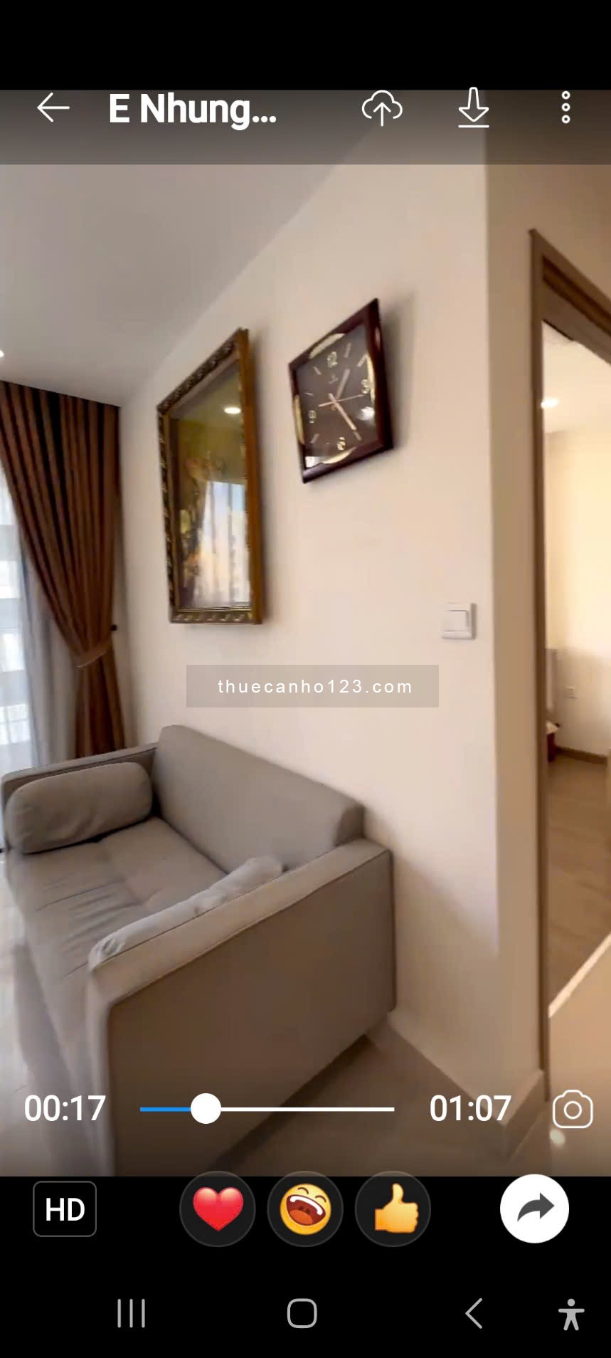 Cho thuê giá tốt: CC 2N, 1WC, 54.9m2, full nội thất chỉ 6tr tại Vinhomes Ocean Park