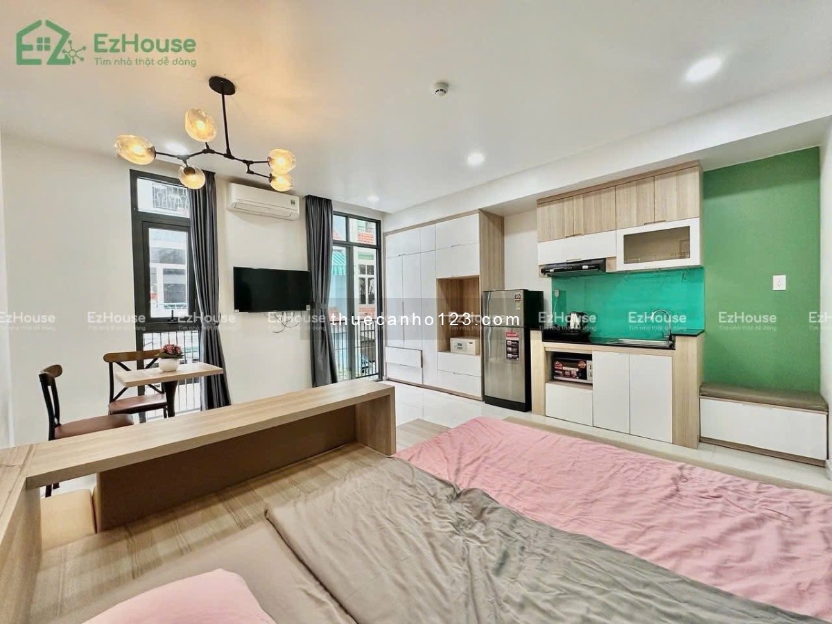 Studio ban công siêu xinh – full nội thất gần CV Hoàng Văn Thụ - Etown Cộng Hoà - 0909186134
