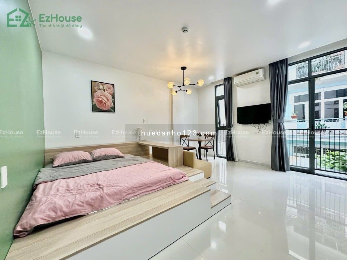 Studio ban công siêu xinh – full nội thất gần CV Hoàng Văn Thụ - Etown Cộng Hoà - 0909186134