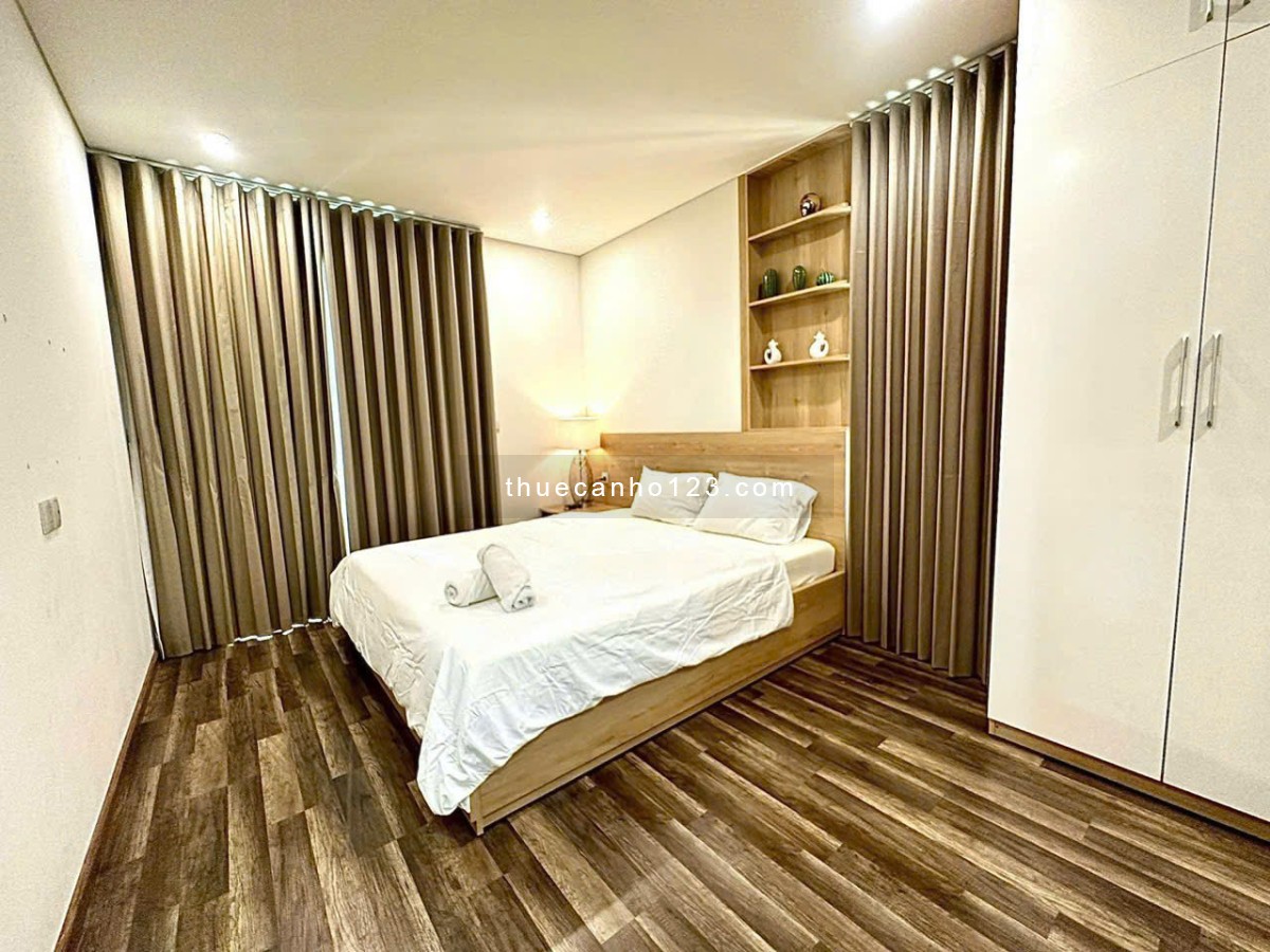 Chung cư Satra, Phan Đăng Lưu, P7, PN: 90m2, 2pn 2wc 17tr/tháng, nội thất