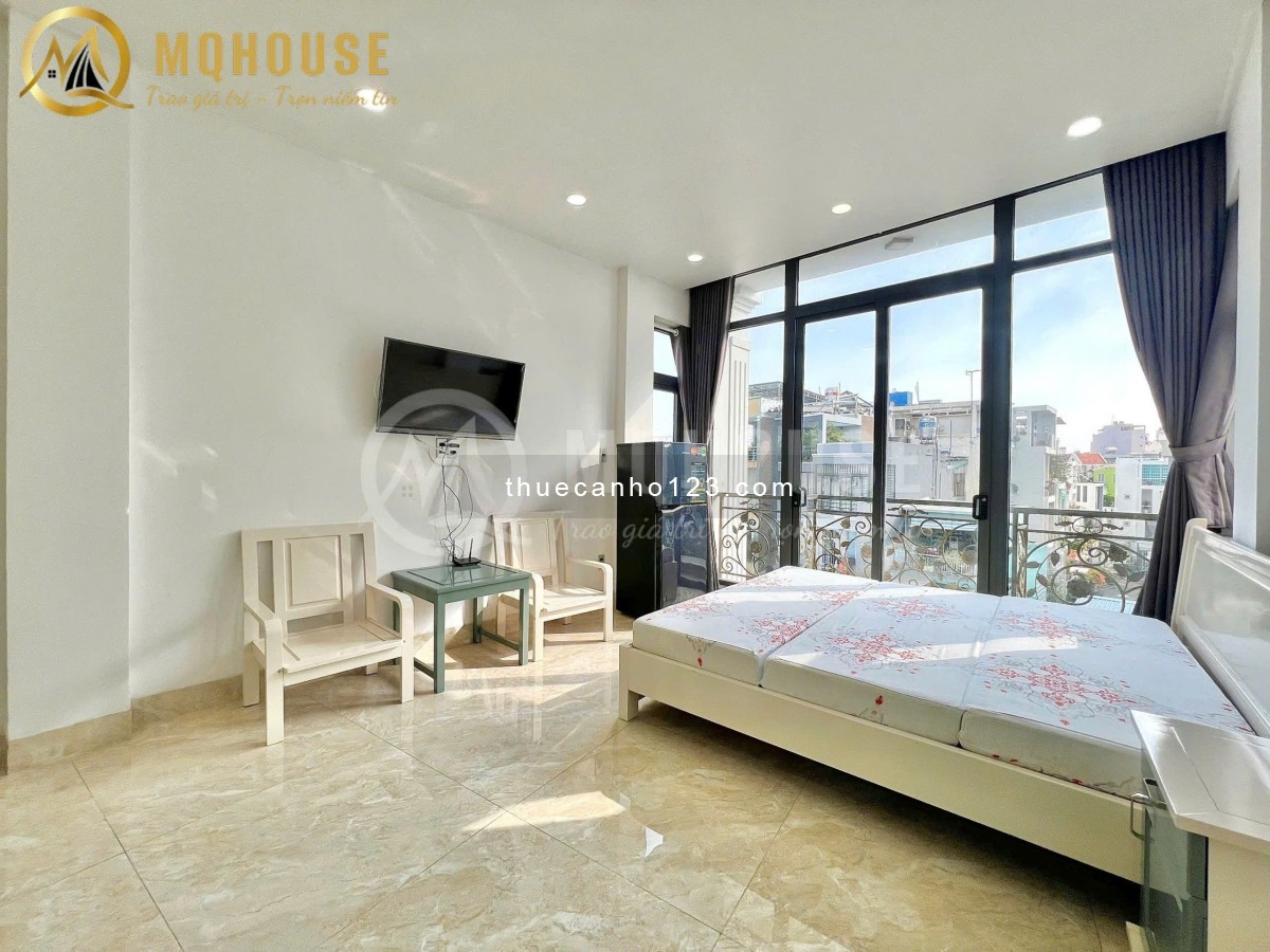 [Trống] Căn hộ studio bancol 40m2 - Thang máy, view siêu thoáng - Gần Ngã Tư Phú Nhuận