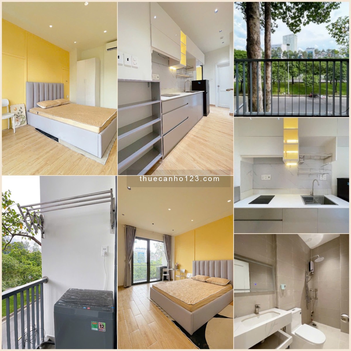 Căn hộ 1PN balcon view sông chill ngay ĐH UEF – Hồng Bàng, Cầu Thị Nghè, Trường Sa – Bình Thạnh.