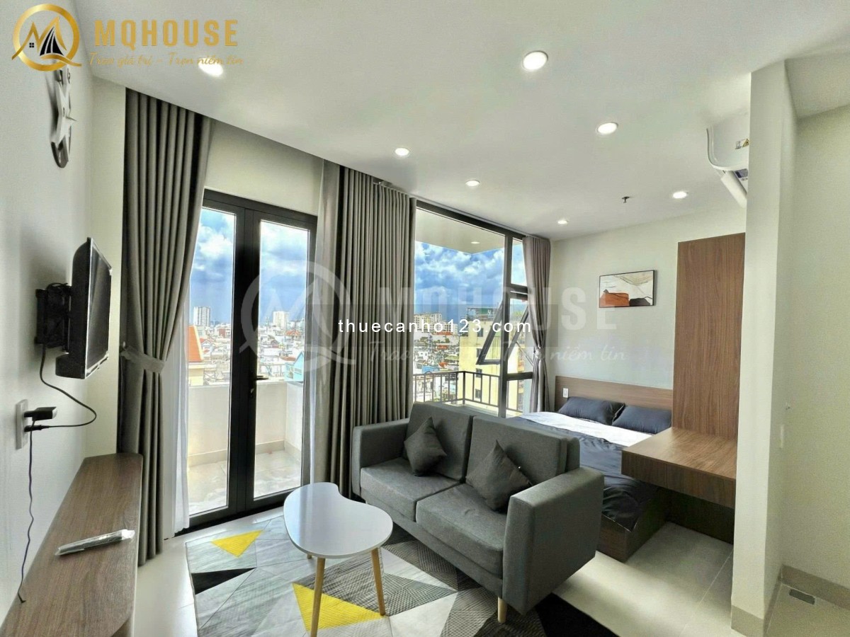 Căn Hộ Studio, Full Nội Thất Cao Cấp, Thiết kế hiện đại, Ban Công gần Ngã Tư Hàng Xanh