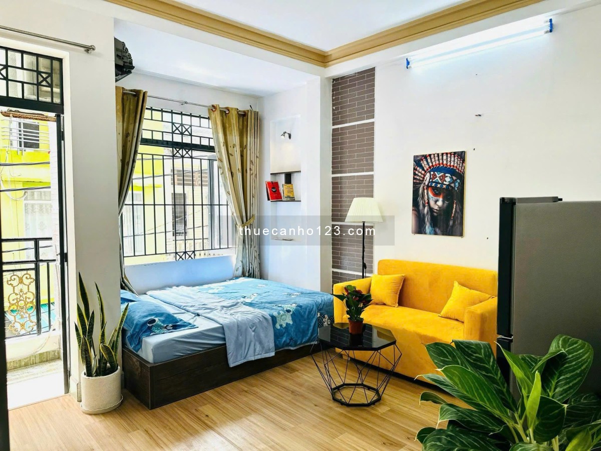 [SIÊU PHẨM DUY NHẤT 1PHÒNG] Phòng 35m2 full nội thất, ban công, máy giặt - gần công viên Gia Định